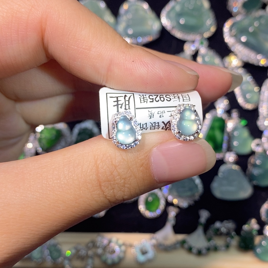 翡翠银S925镶嵌颈饰天然