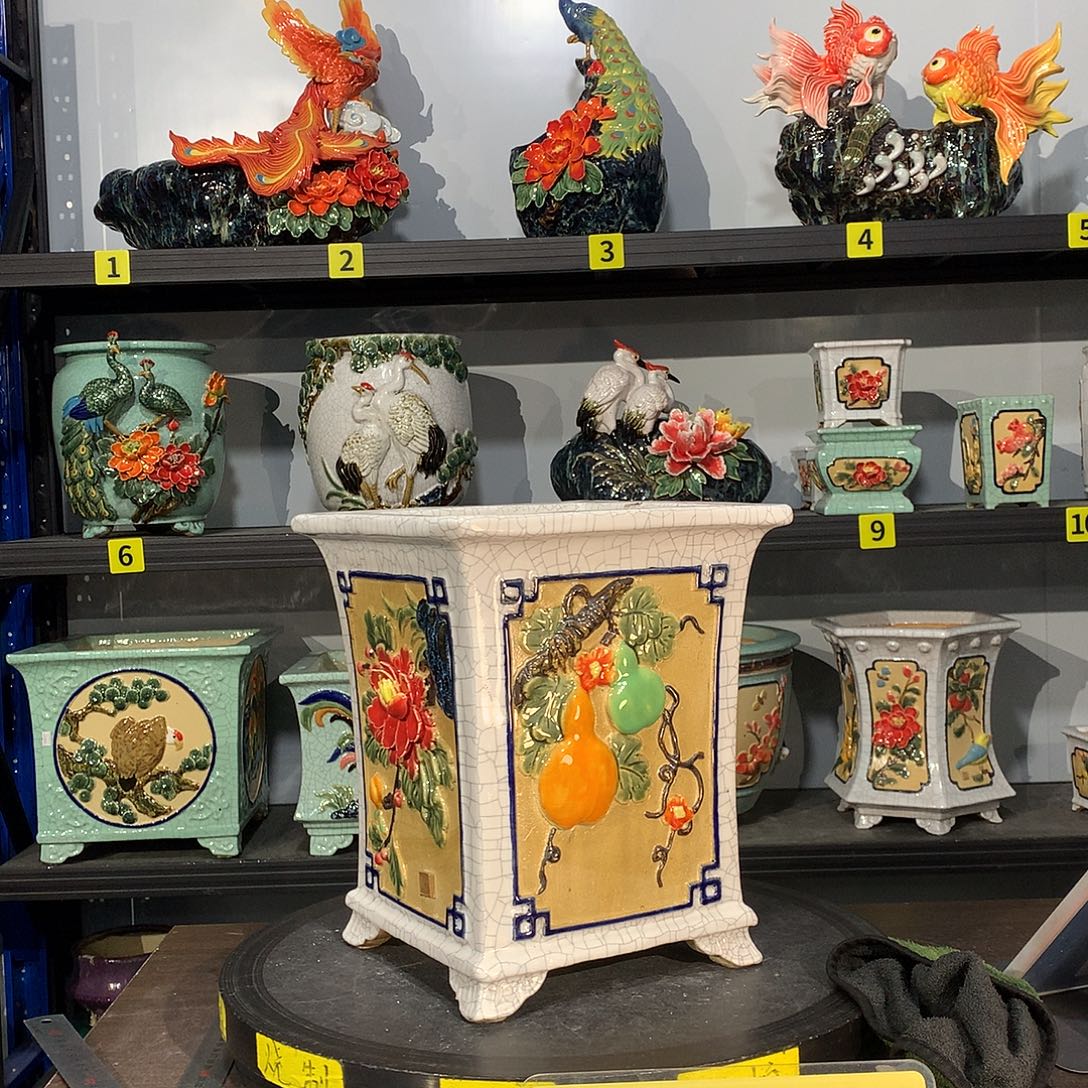 用***8高温烧制石湾花盆