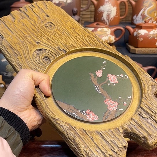 紫砂茶杯舞**二紫砂壶承