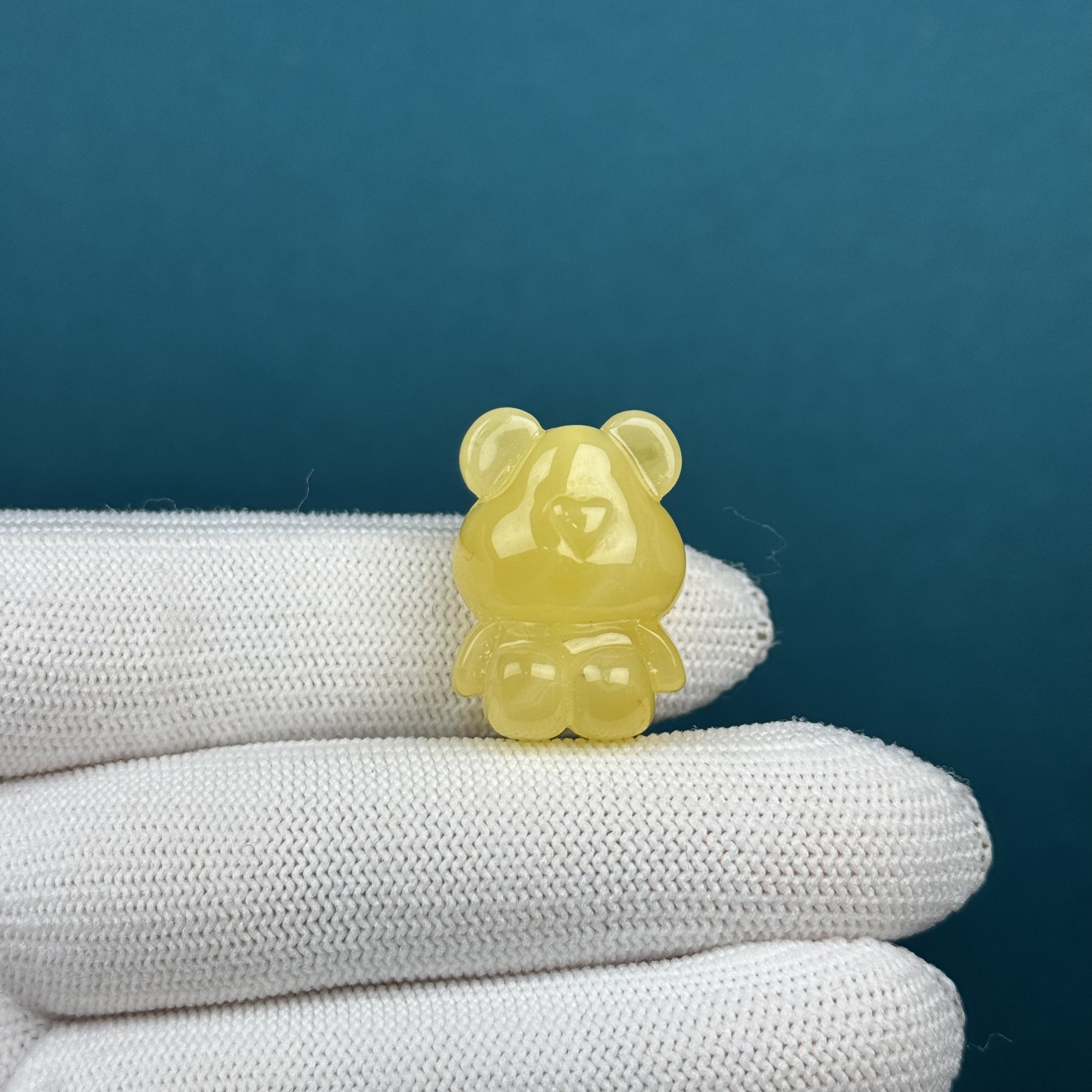 D7399天然原矿蜜蜡【瑕疵特价】小熊 17*24*15mm支持复检假一罚十