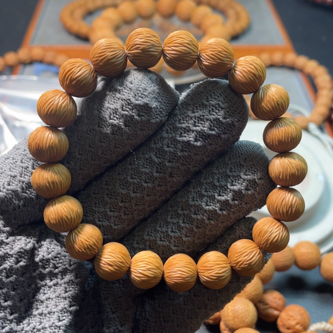 猴头核桃手串小*帽金丝11