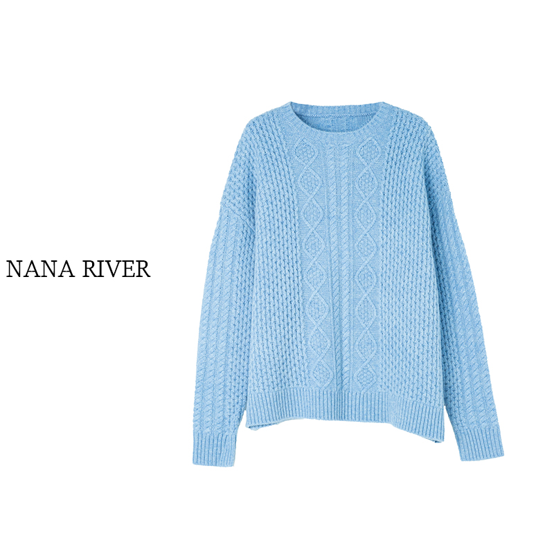 【贴肤穿2.0】纯色常规针织圆领针织衫毛衣冬季慵懒风百搭