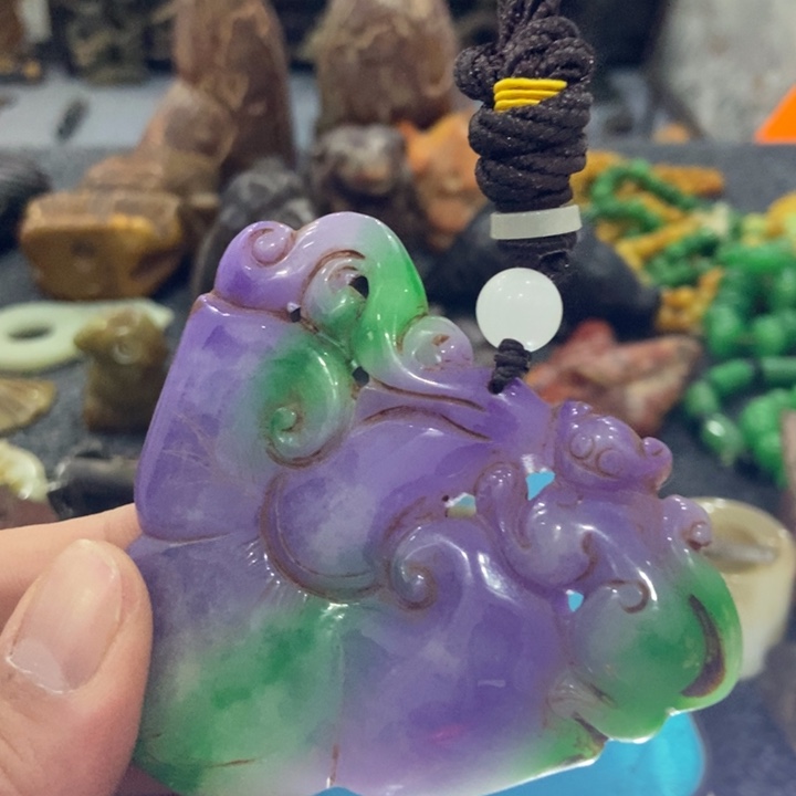 白玉菩提吊坠摆件