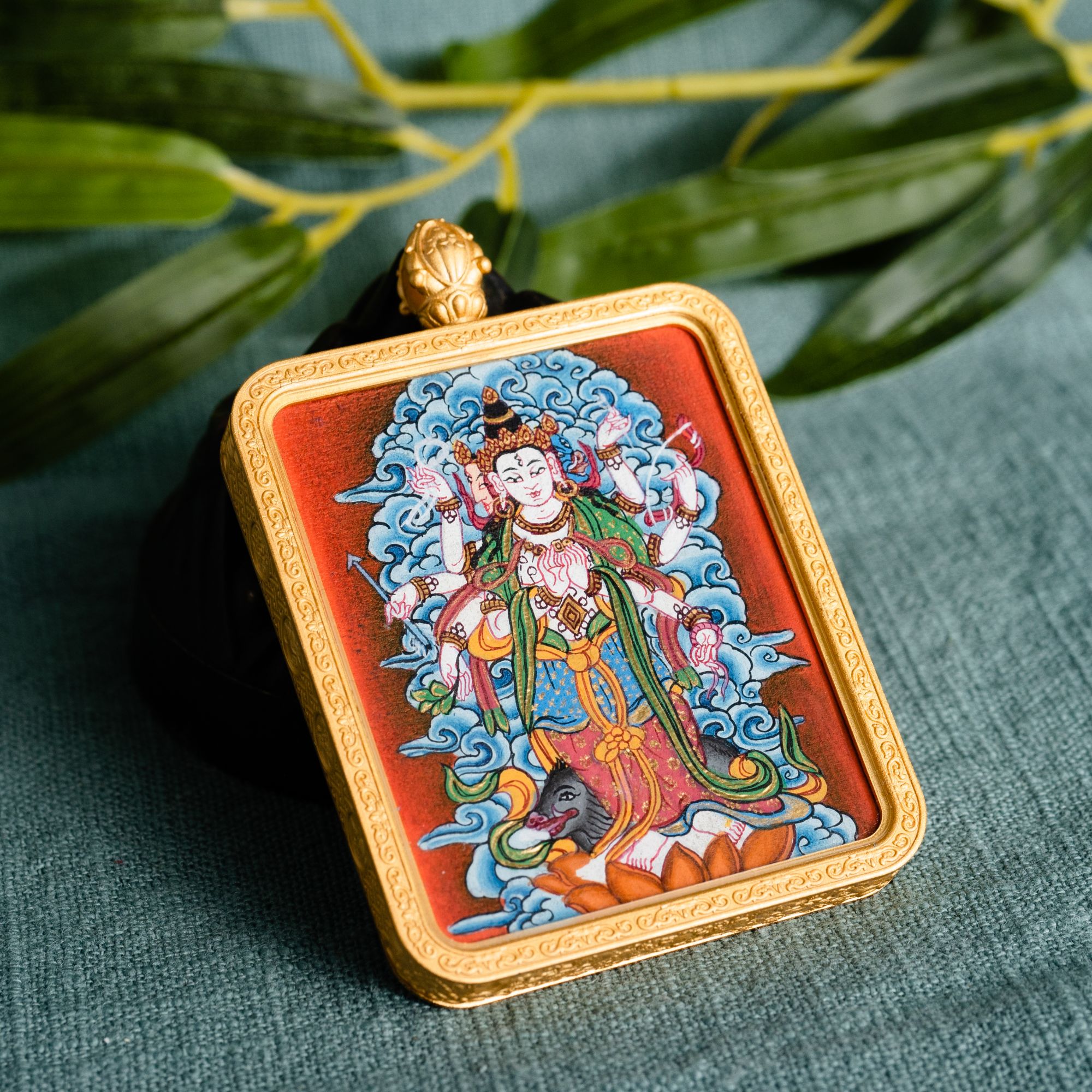 转过山 摩利支先生手绘唐卡吊坠（拉萨直发）吊坠DU240105901