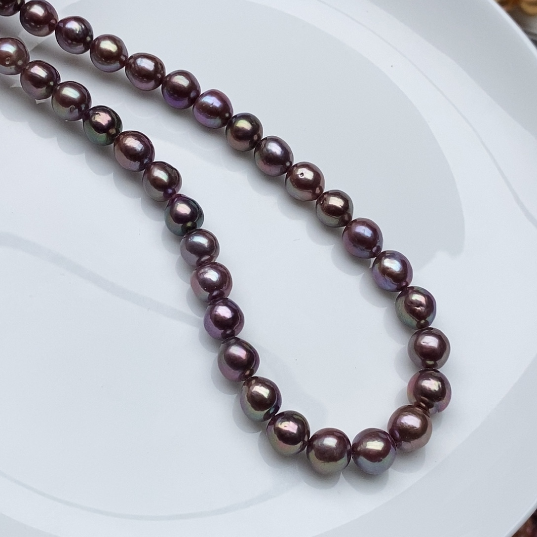 淡水珍珠银S925镶嵌颈饰