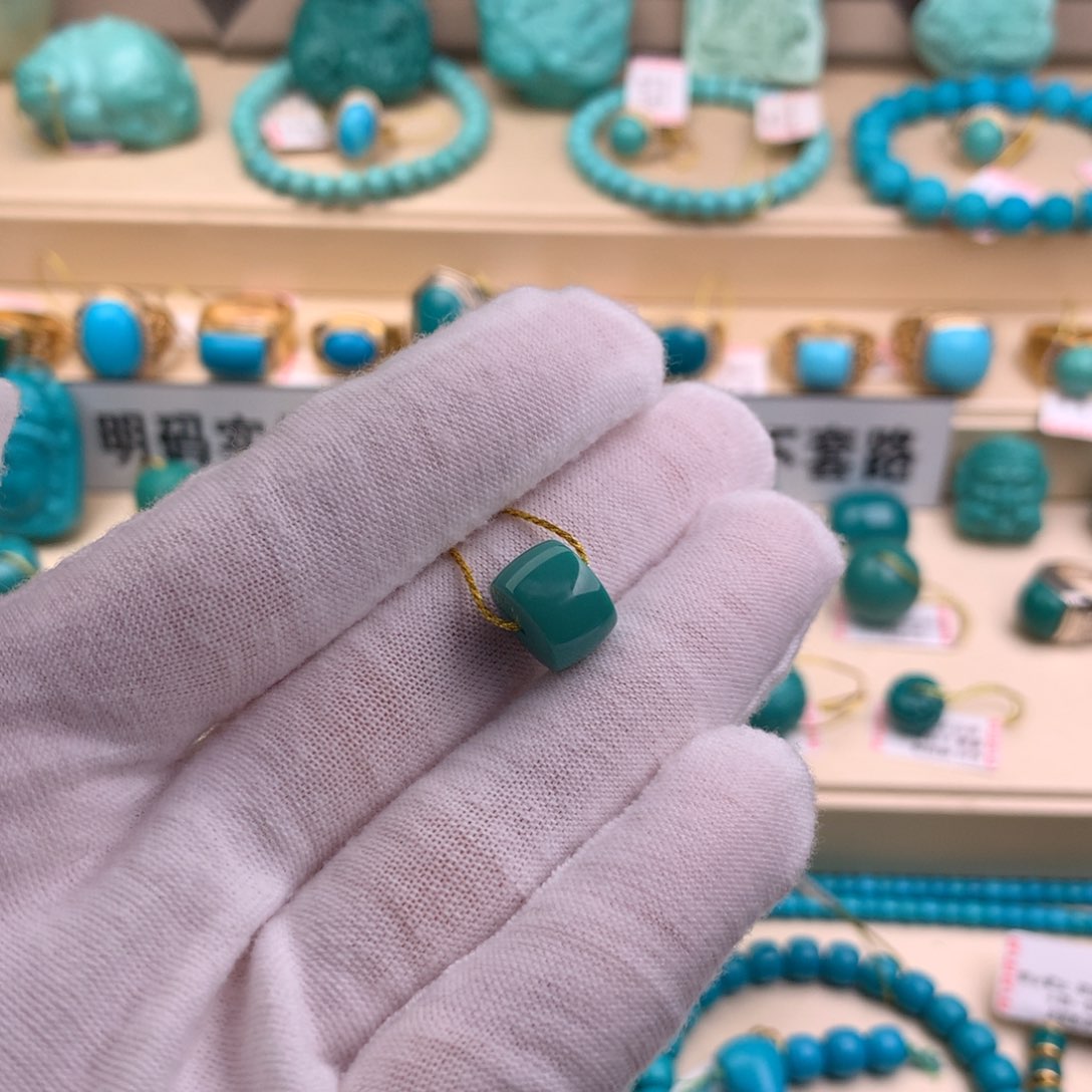 绿松石珠宝奇石未镶嵌11*7.9mm