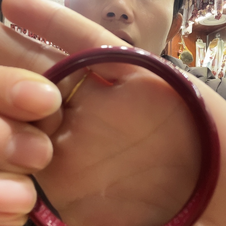 天然辰砂58圈口手镯