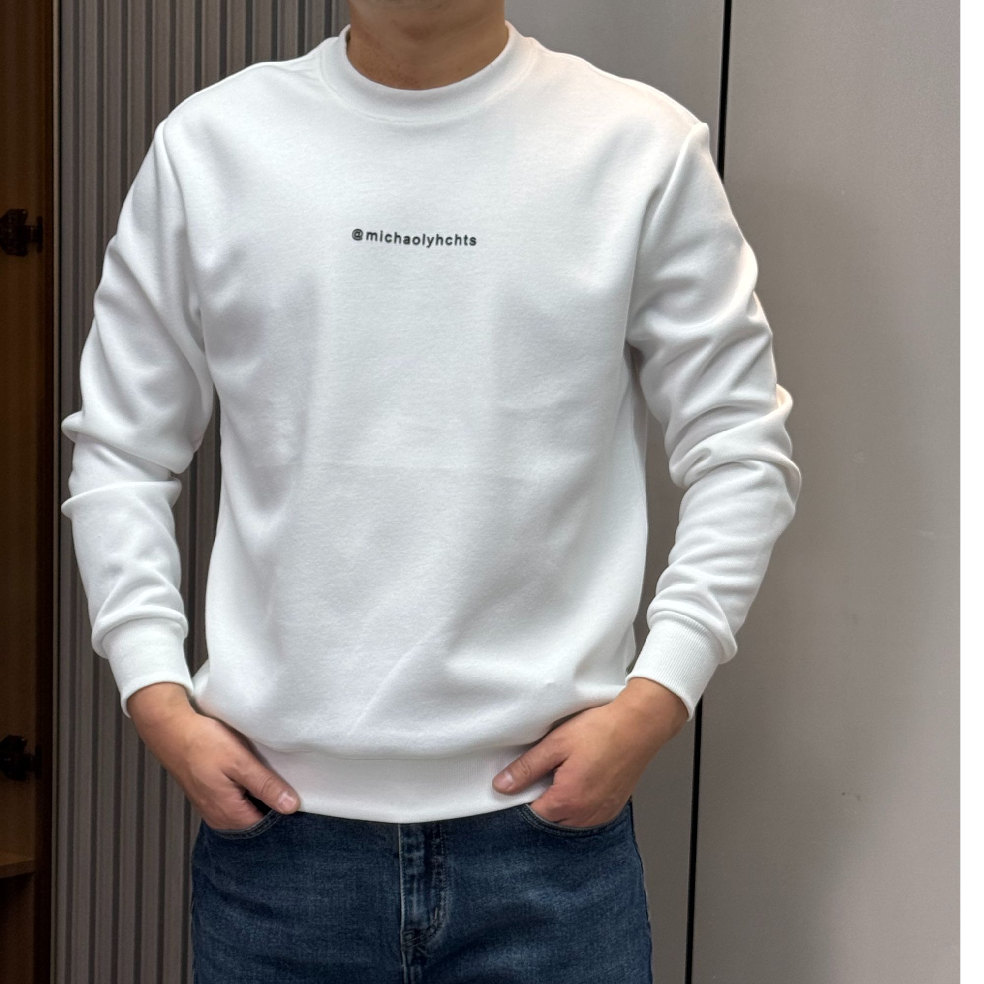 【代莹优选】2493美式重磅长袖t恤男秋春秋季内搭纯色衣服卫衣