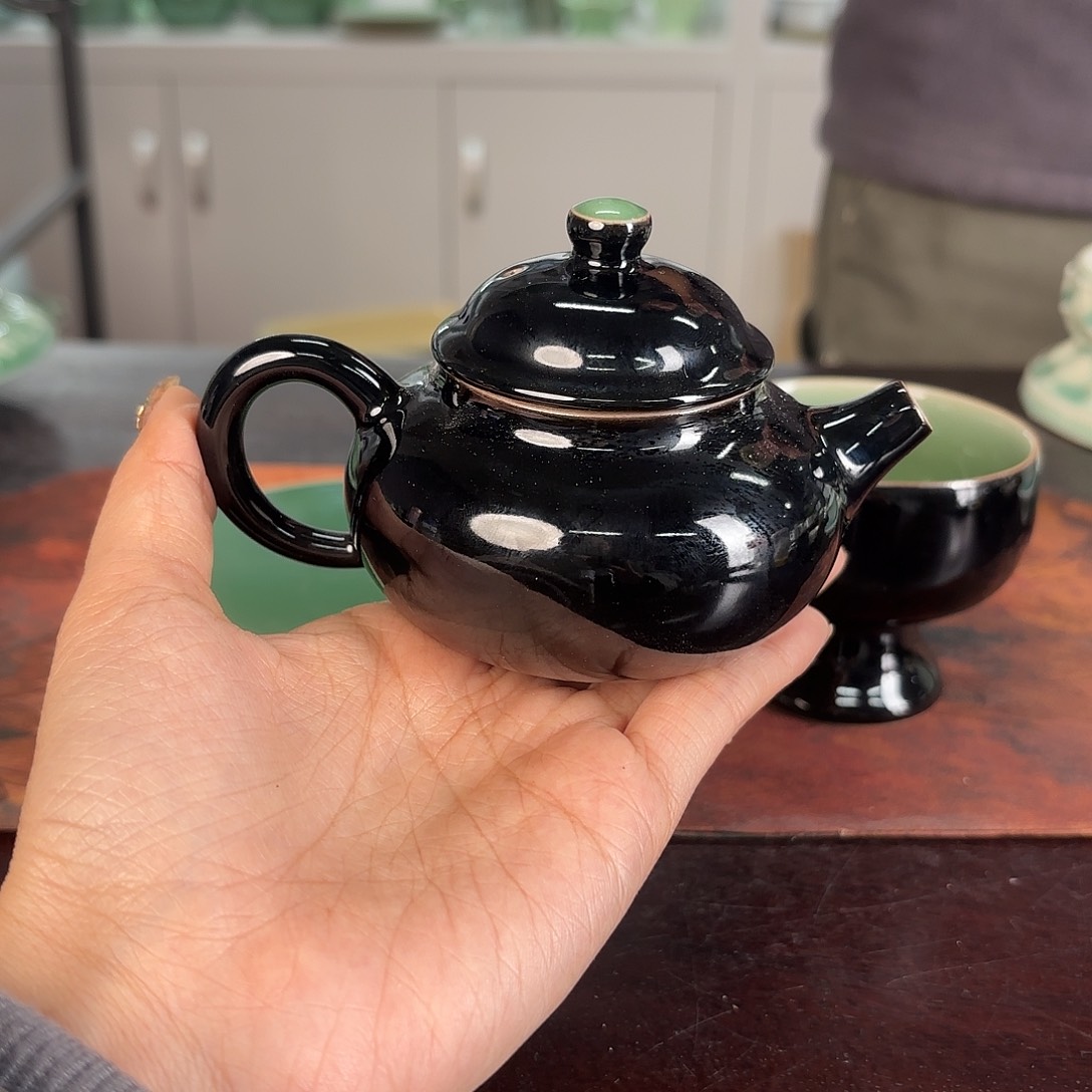 龙泉云间青瓷小米茶器