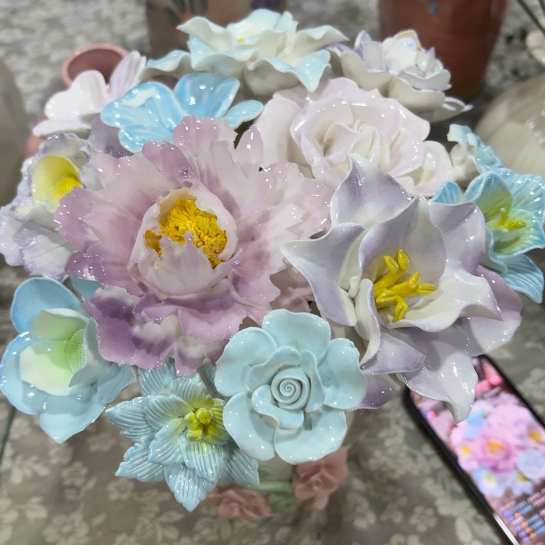 陶瓷花，拍满20发货，退款拉黑，2595