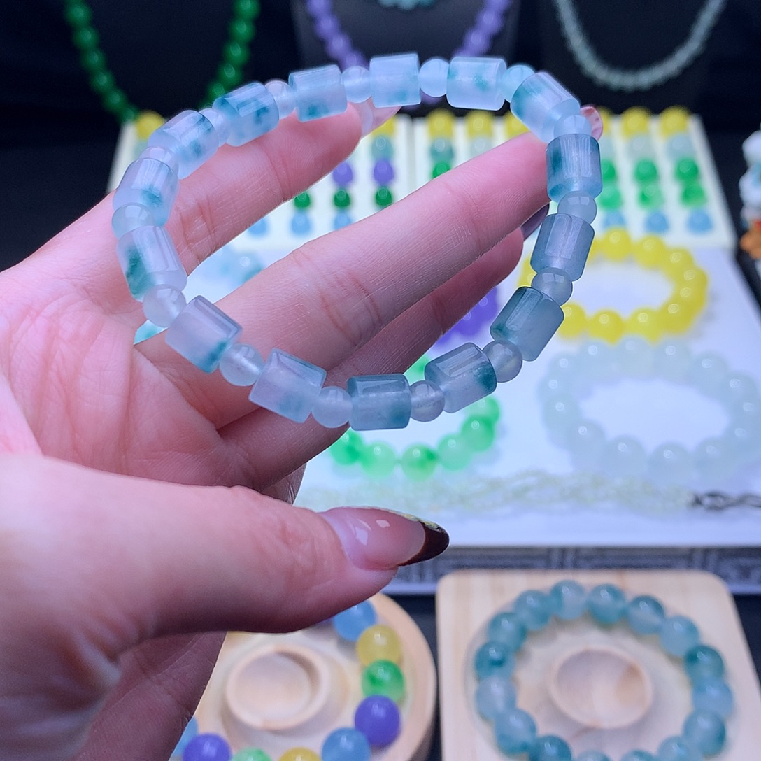 翡翠散珠翡翠手串666