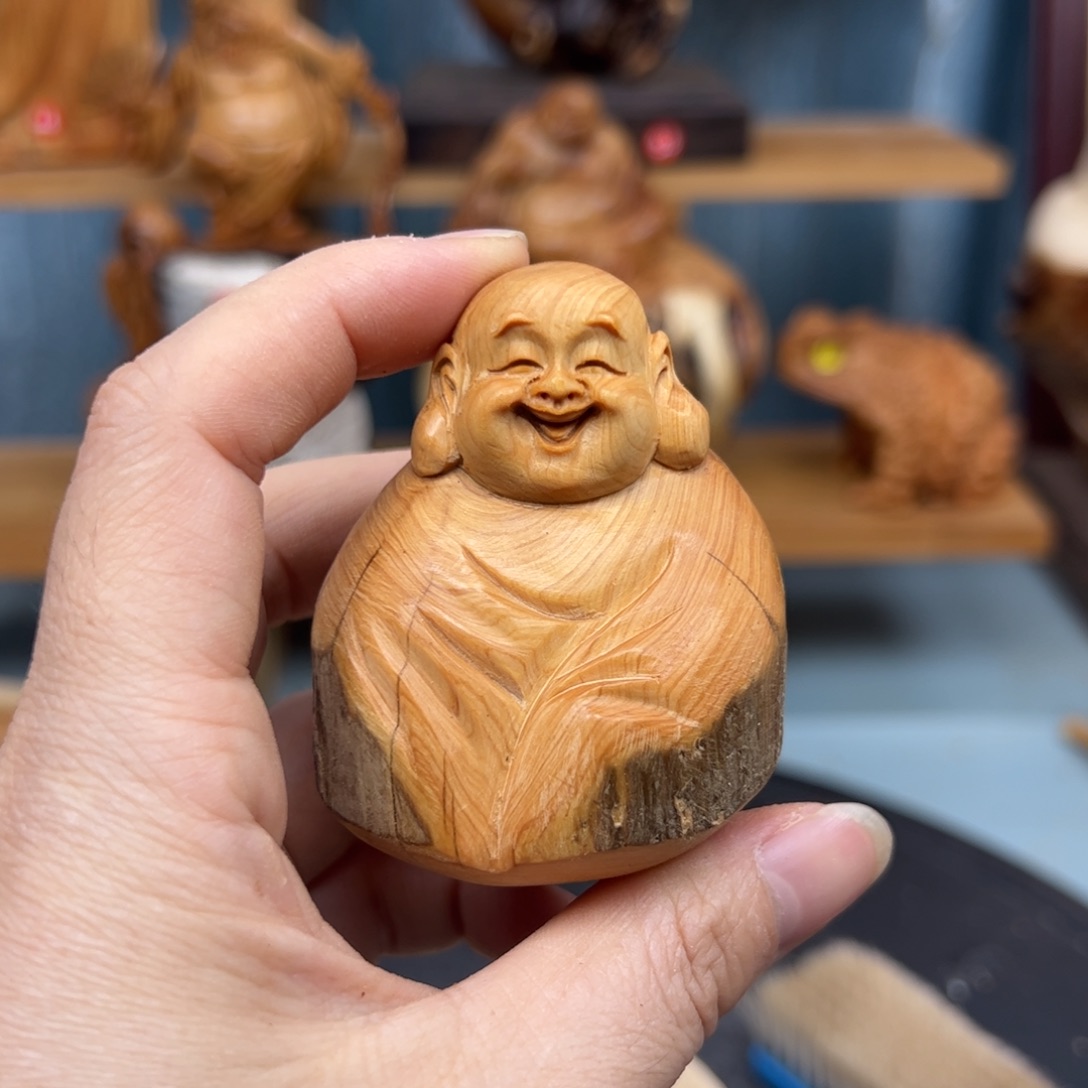 木崖柏木摆件手把件