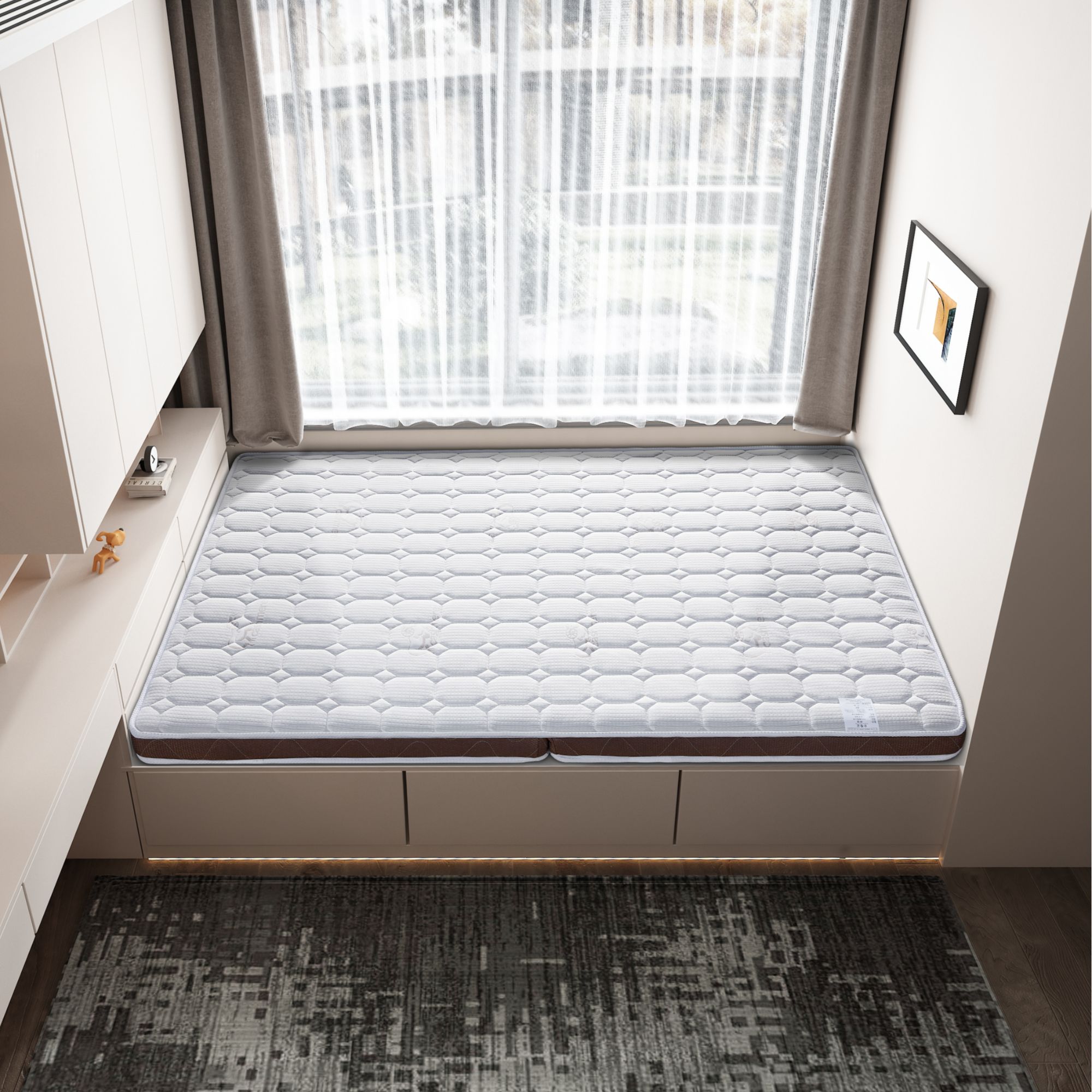 23号【会员专属定制】S型原生黄麻乳胶床垫折叠榻榻米床垫环保棕垫