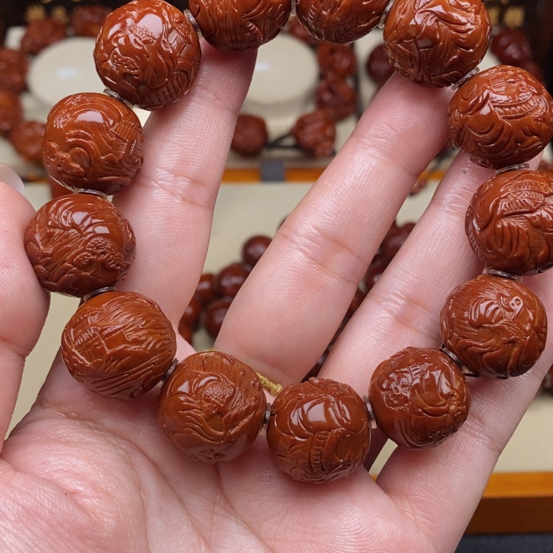 橄榄核吊坠L*正圆山水