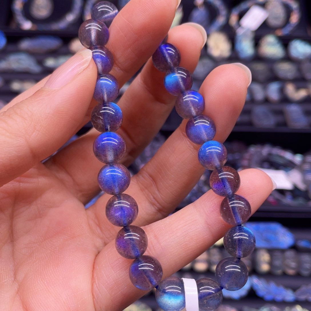 未镶嵌手串长石于*白8.4左右