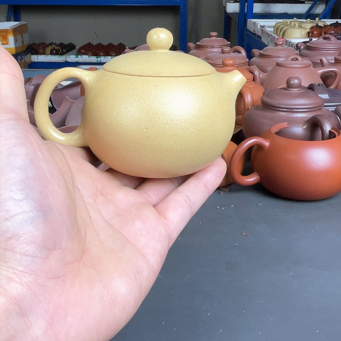 茶壶紫砂张芳芳梨皮绿全手西施