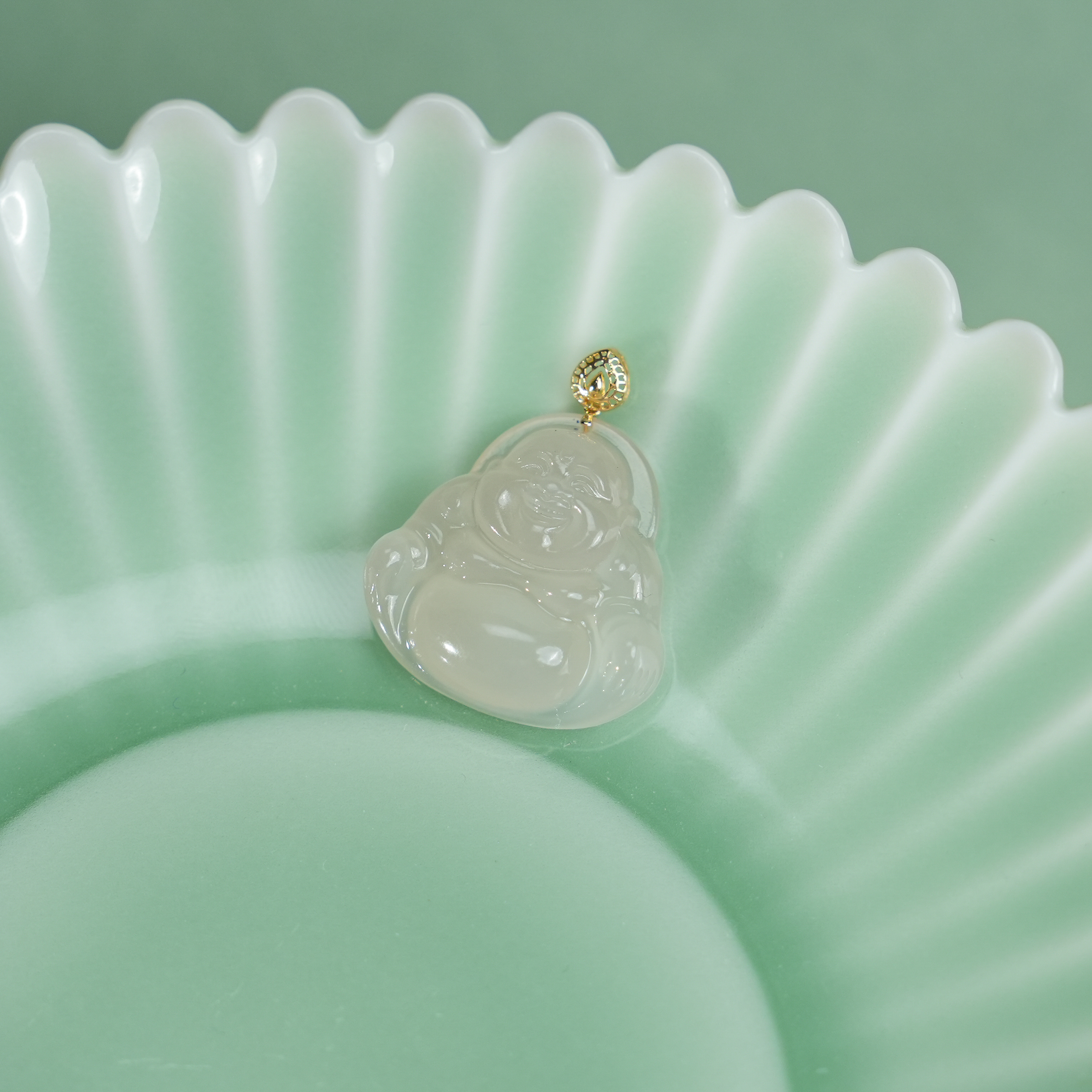 18K金镶嵌和田玉佛公-GG1346-JX|BHT5