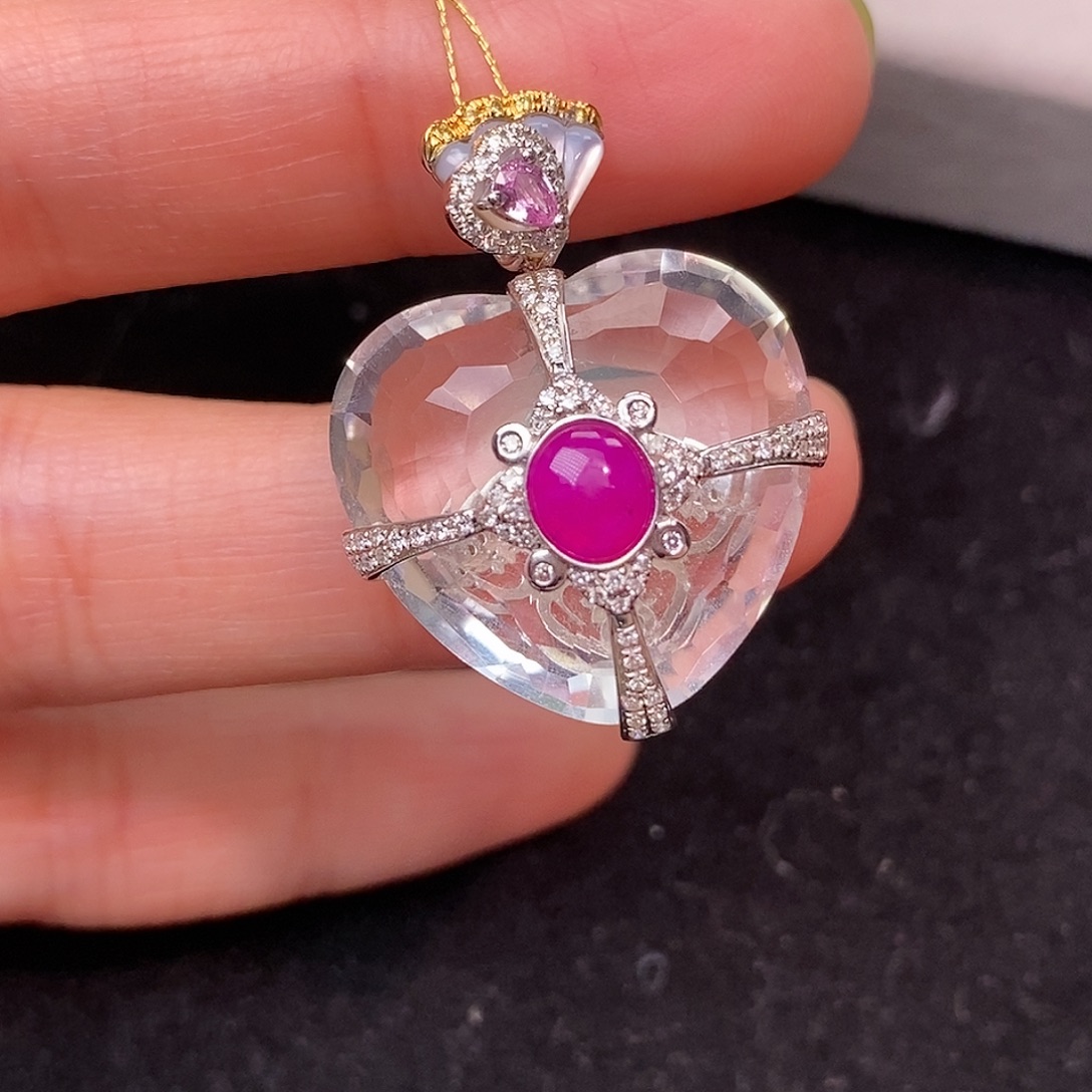 苏纪石（舒俱来）18K金镶嵌吊坠(不含链)