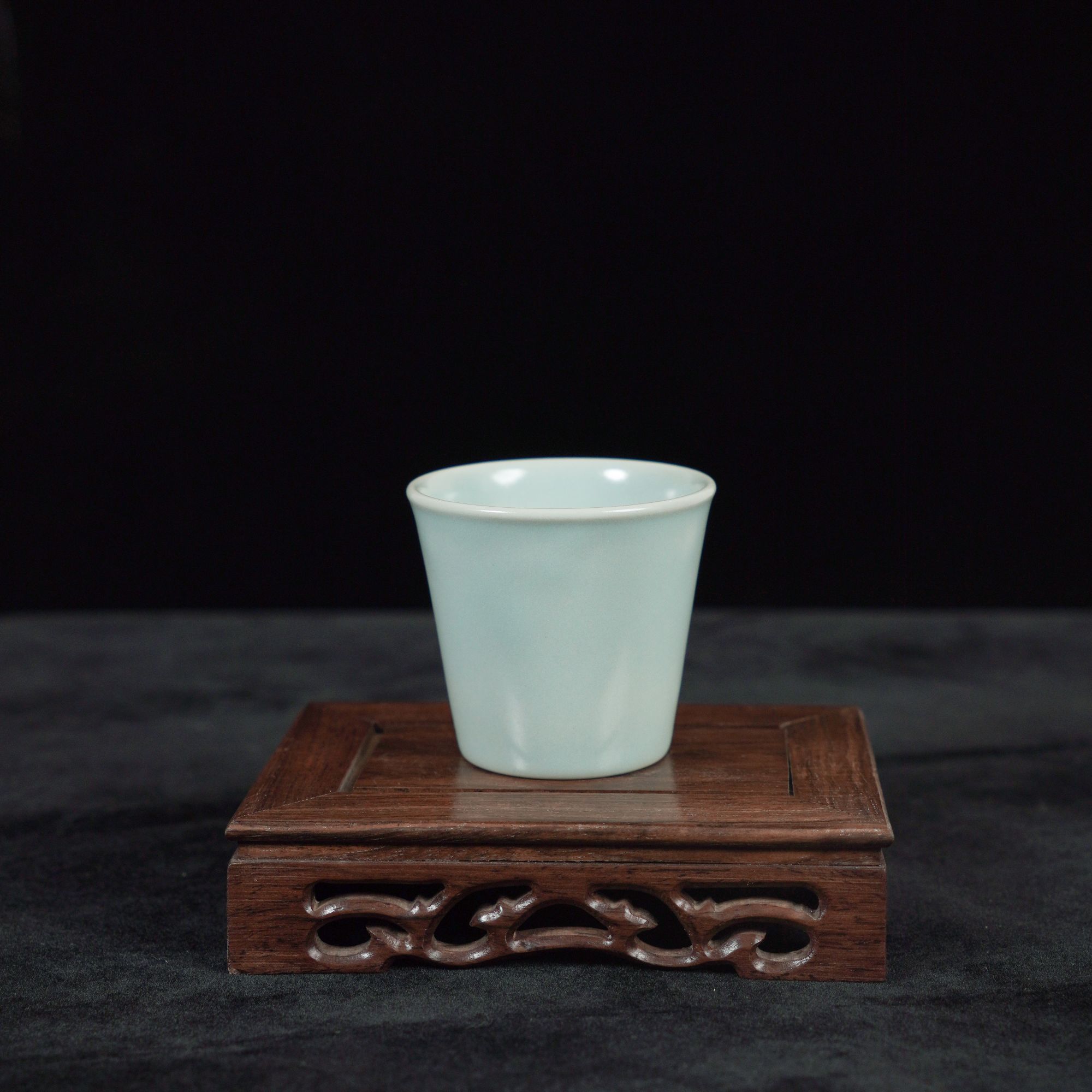 汝窑风格青瓷手工主人杯单杯品茗杯可乐杯茶杯茶具陶瓷