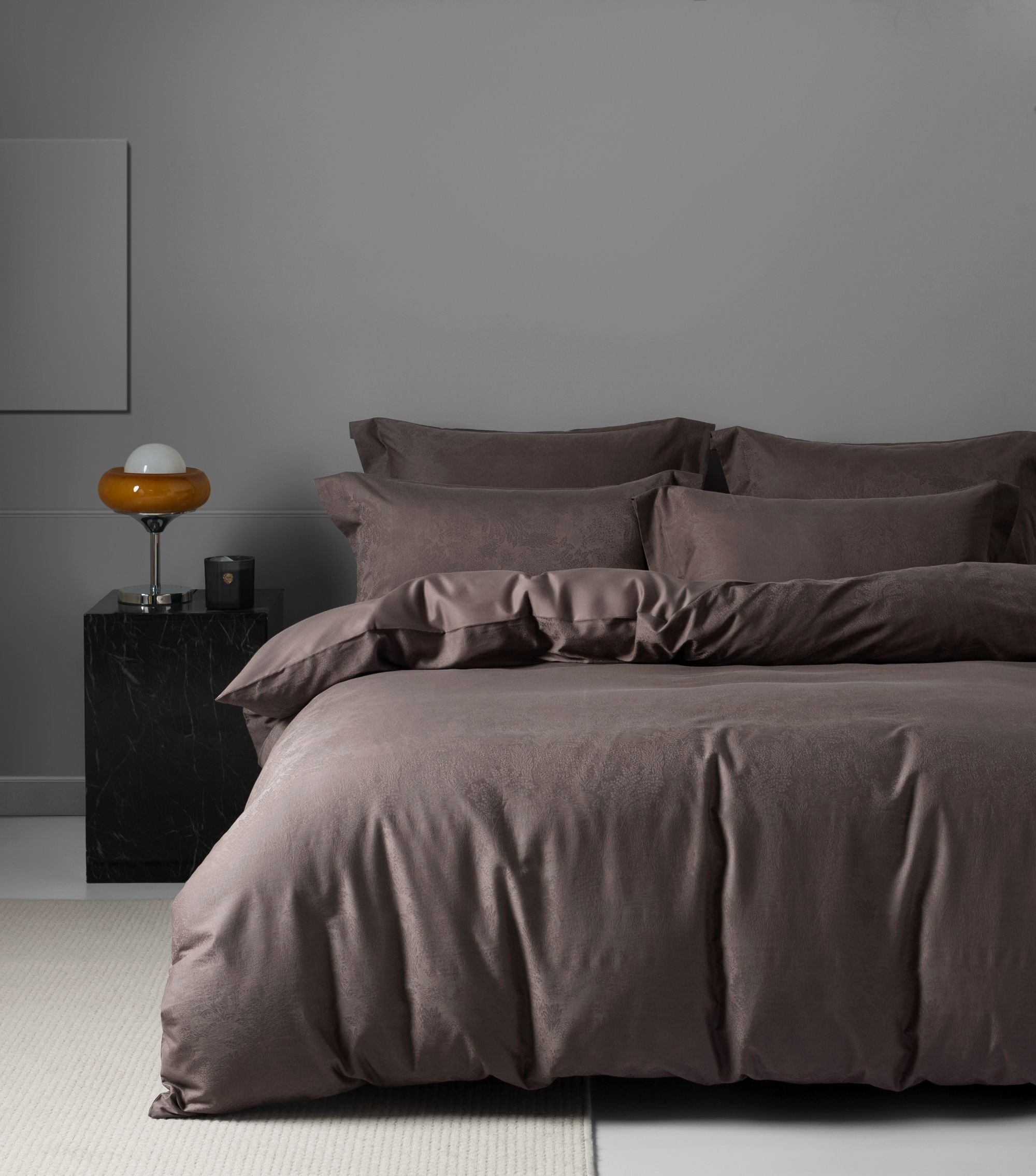 DEEP SOMNUSERS/深眠者水洗全棉高奢提花四件套-鹃紫