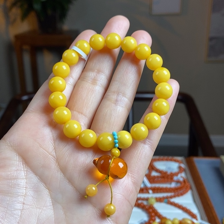 琥珀手链未镶嵌蜜蜡手串9+