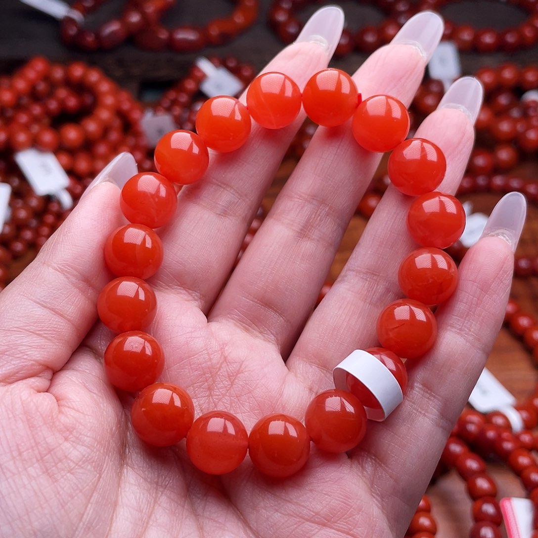 南红玛瑙未镶嵌四川联合料11mm