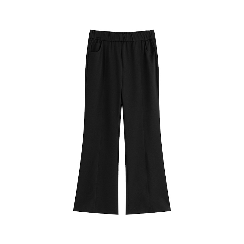 大码女装显瘦百搭休闲长裤女微喇裤2025秋款胖mm宽松直筒裤NK1257