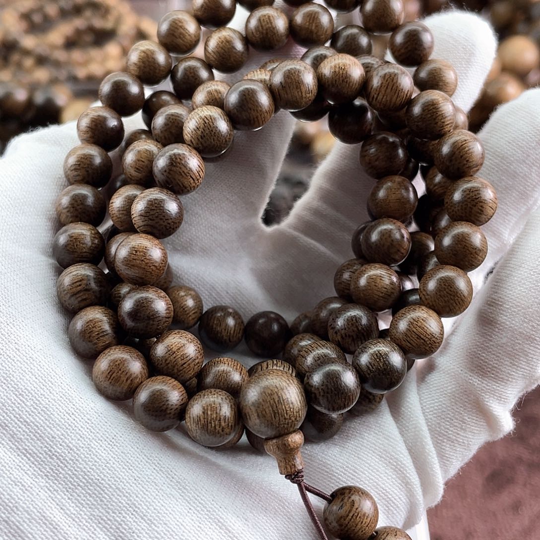 沉香手串乡***哥越南芽庄白棋