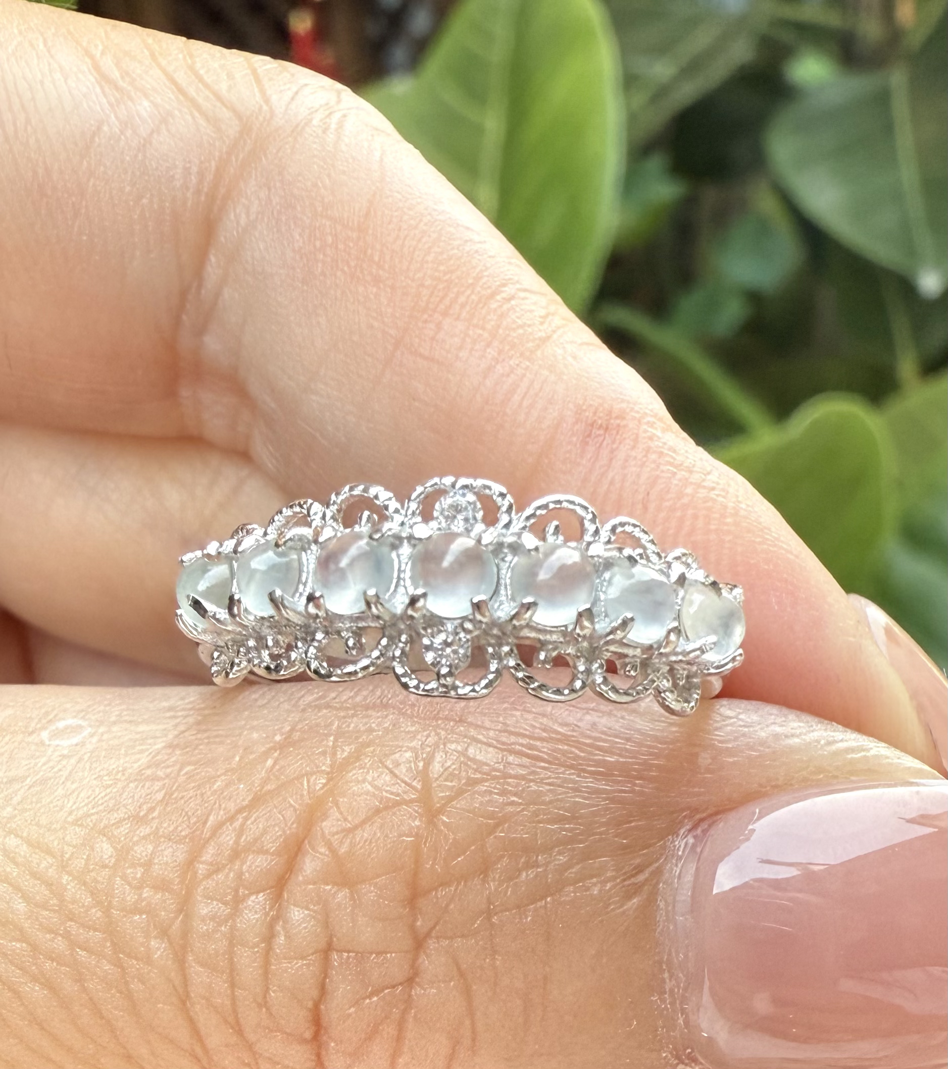 纯天然缅甸A货翡翠戒指皇冠设计925银镶嵌（多样性发货 拍一发一）