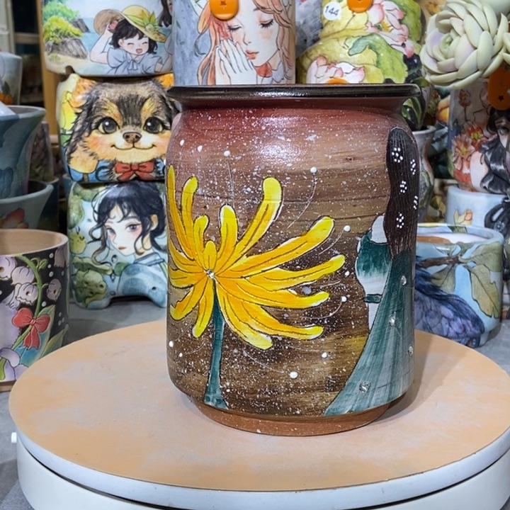 红陶景德镇艺术手绘作品