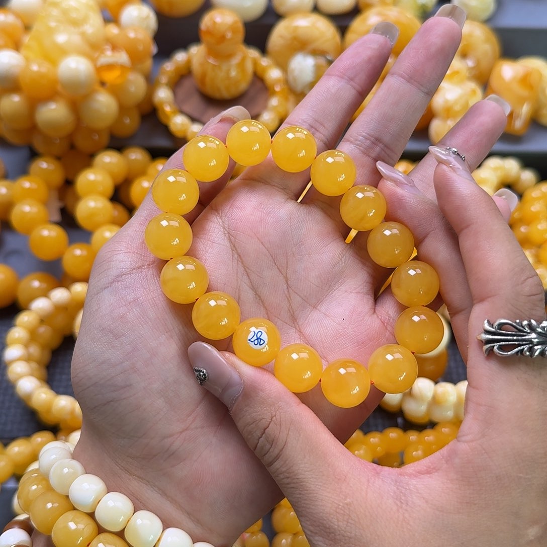 蜜蜡未镶嵌珠宝奇石同料15mm
