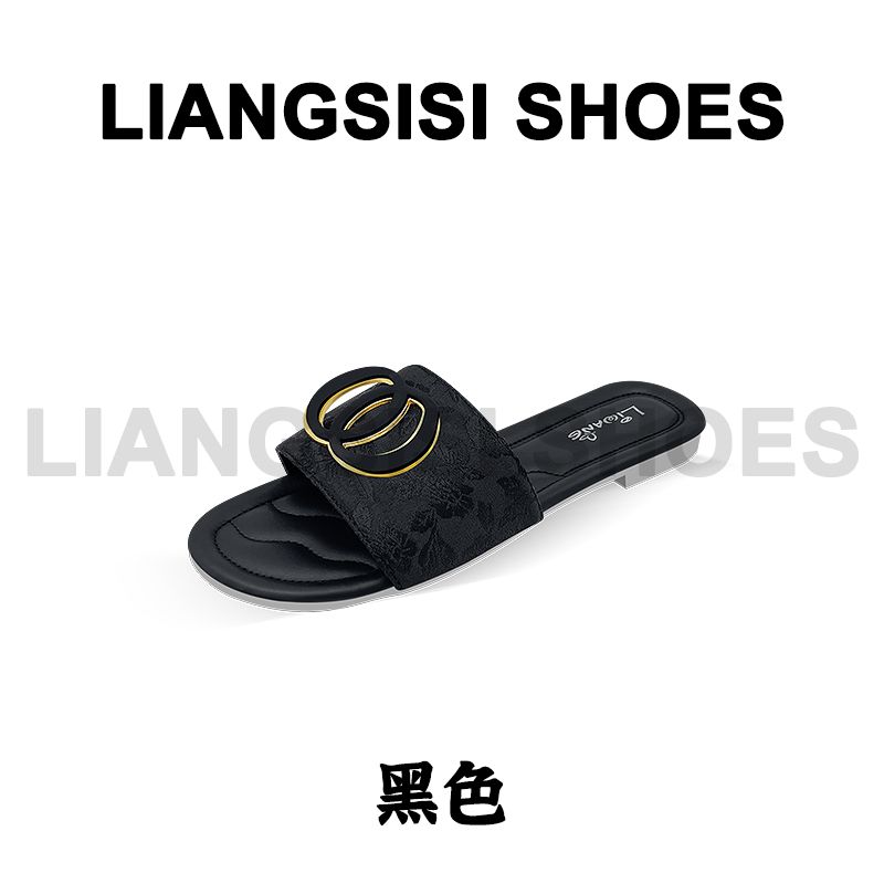 梁思思SHOES2025夏季新款潮流高级感软底一字拖-HT193