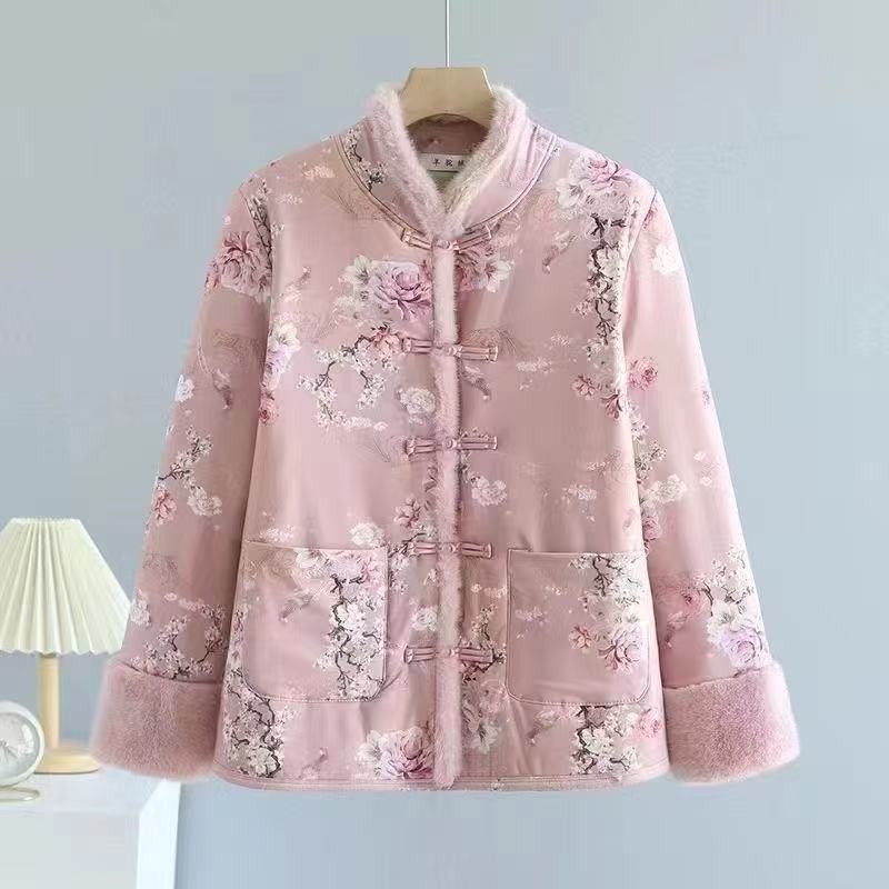 新中式加厚冬季国风棉袄新款复古盘扣棉衣加绒棉服外套百搭