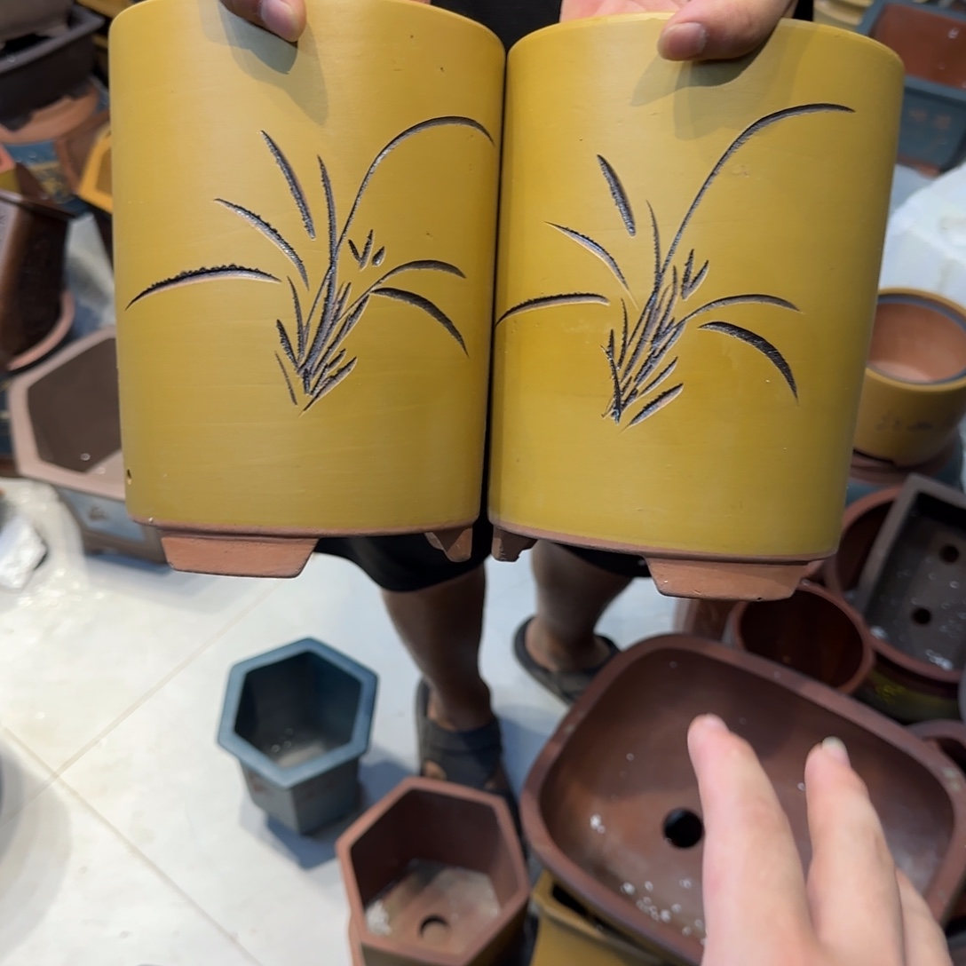 紫砂花盆瑕疵和瑕疵