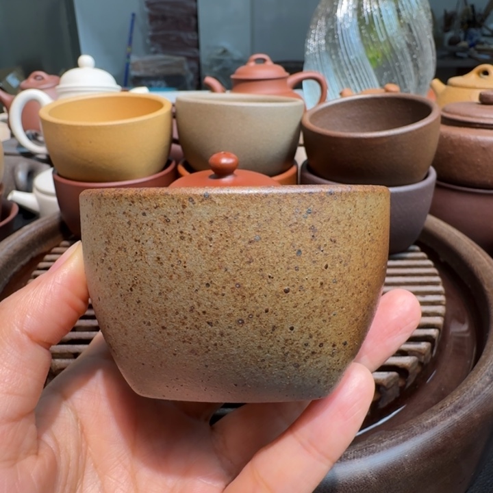 紫砂茶案青段柴烧无添加110cc