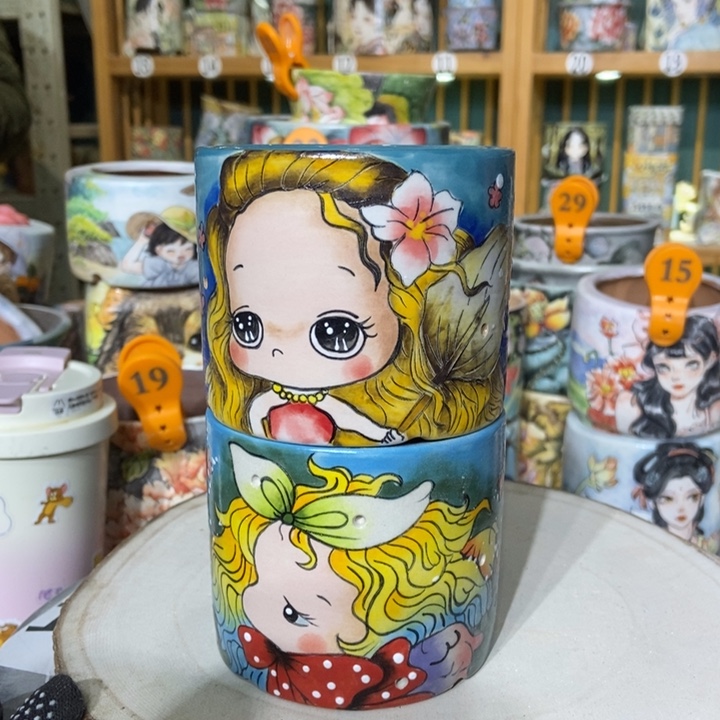 红陶景德镇艺术手绘作品