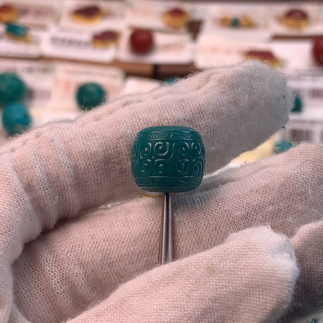 绿松石未镶嵌配饰蕊12.6*11.2