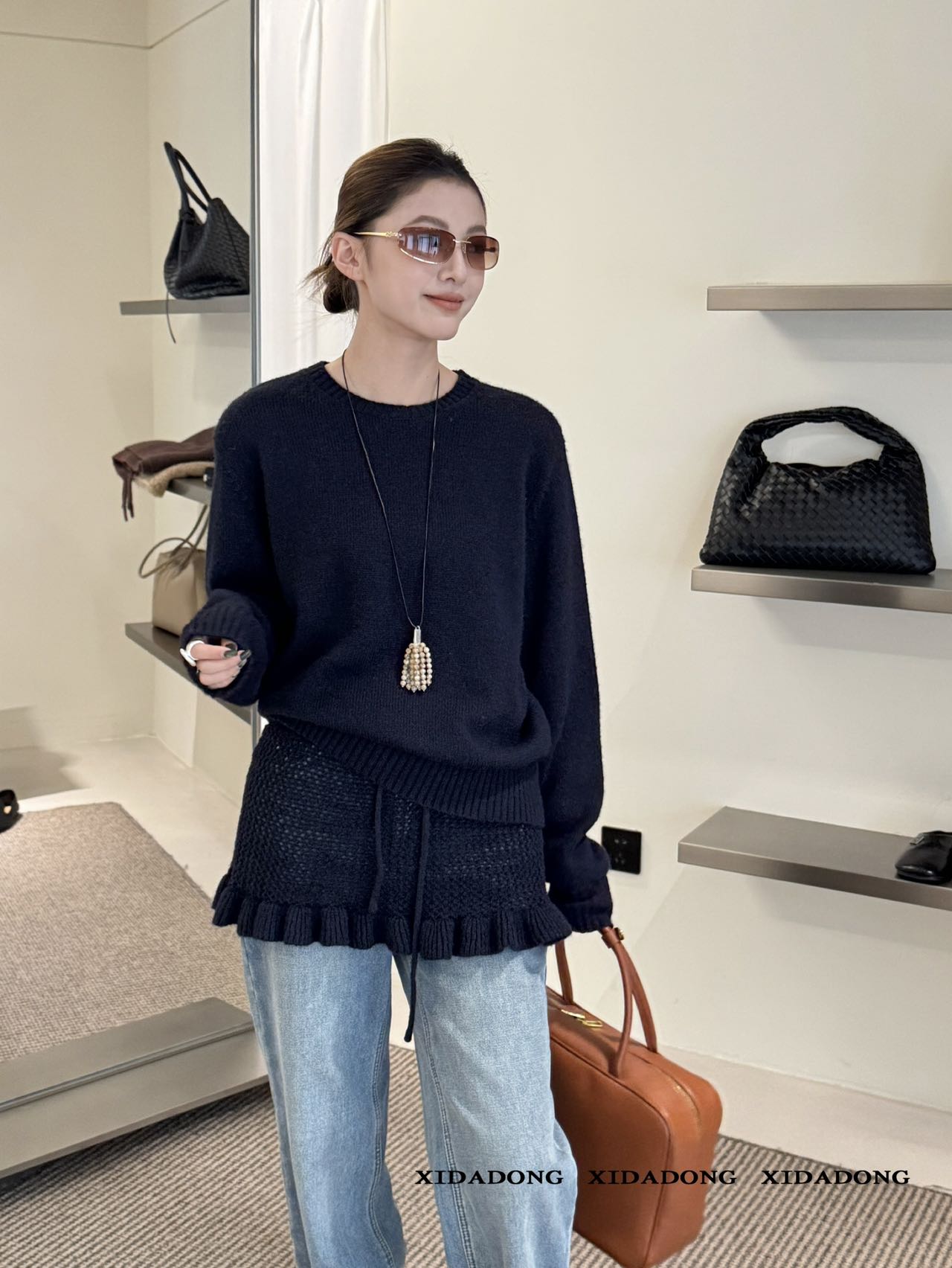 卡麦酱-XDD 屁帘裙毛衣两件套 11593