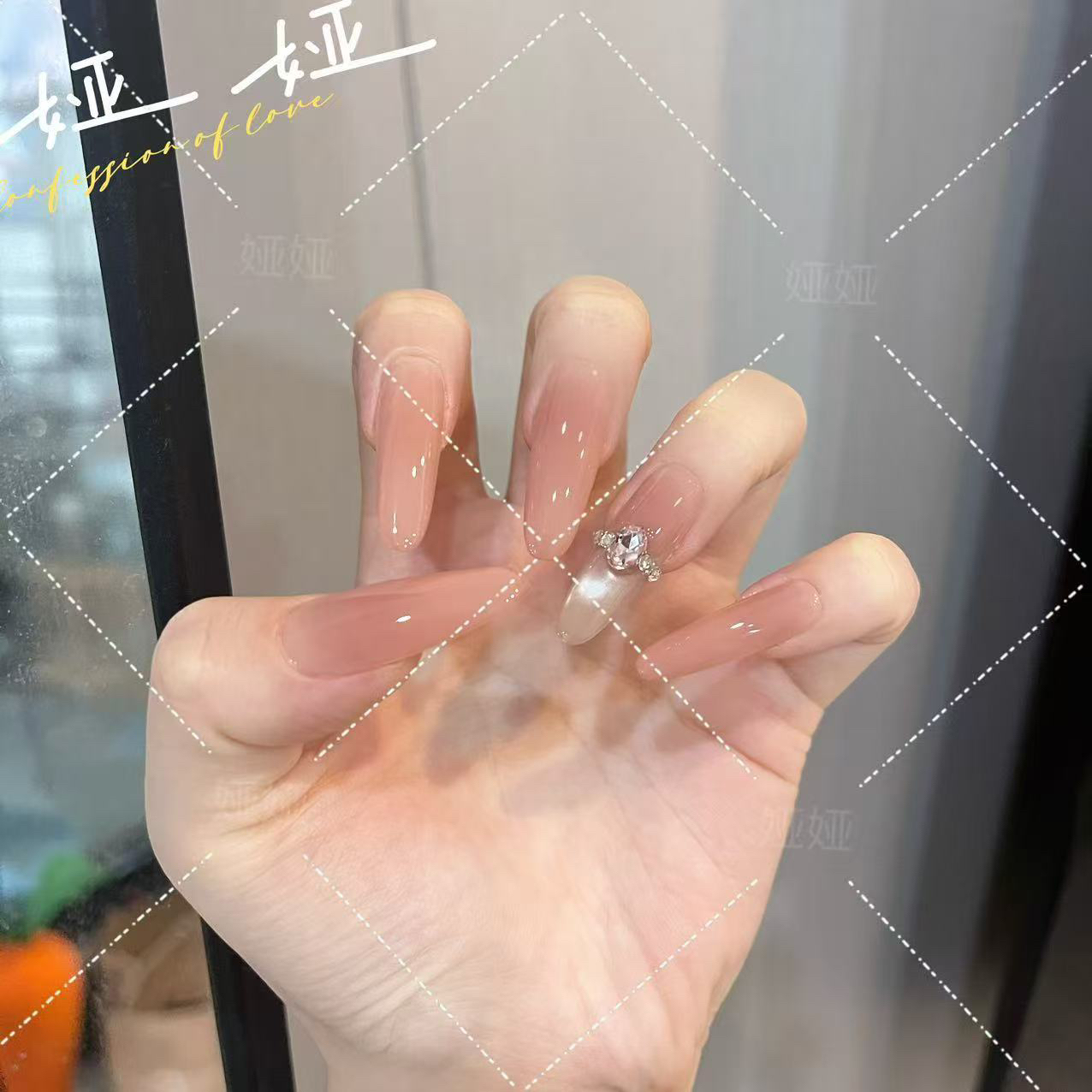 【一克拉】高品爆款纯手工穿戴甲绵密猫眼高级美甲贴 A