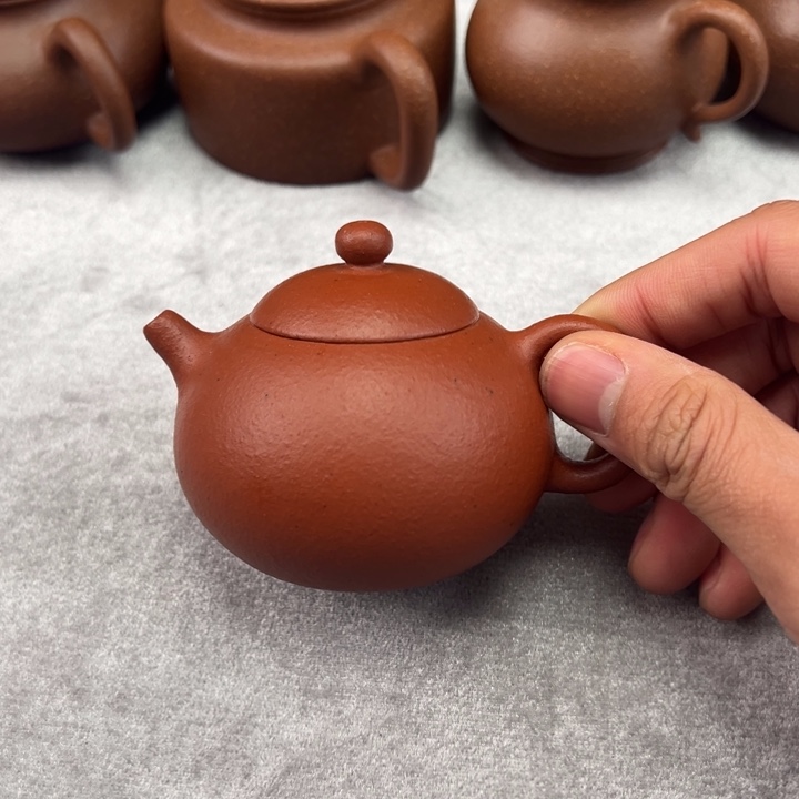 紫砂茶壶大红泥豆蔻西施140cc
