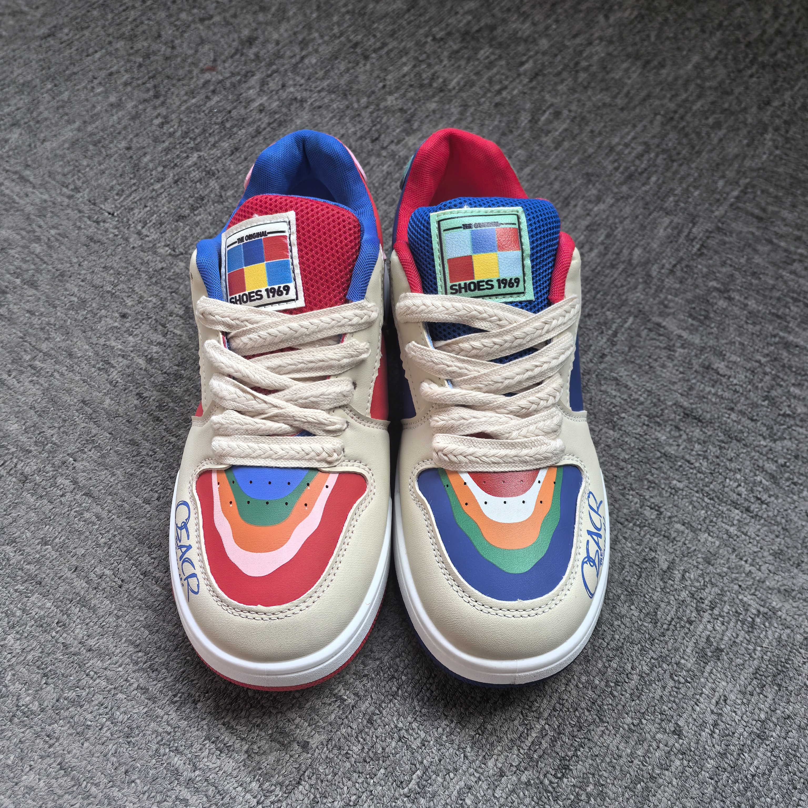 【静姐补贴】小白鞋2025新款秋冬彩虹鸳鸯鞋厚底休闲百搭-1