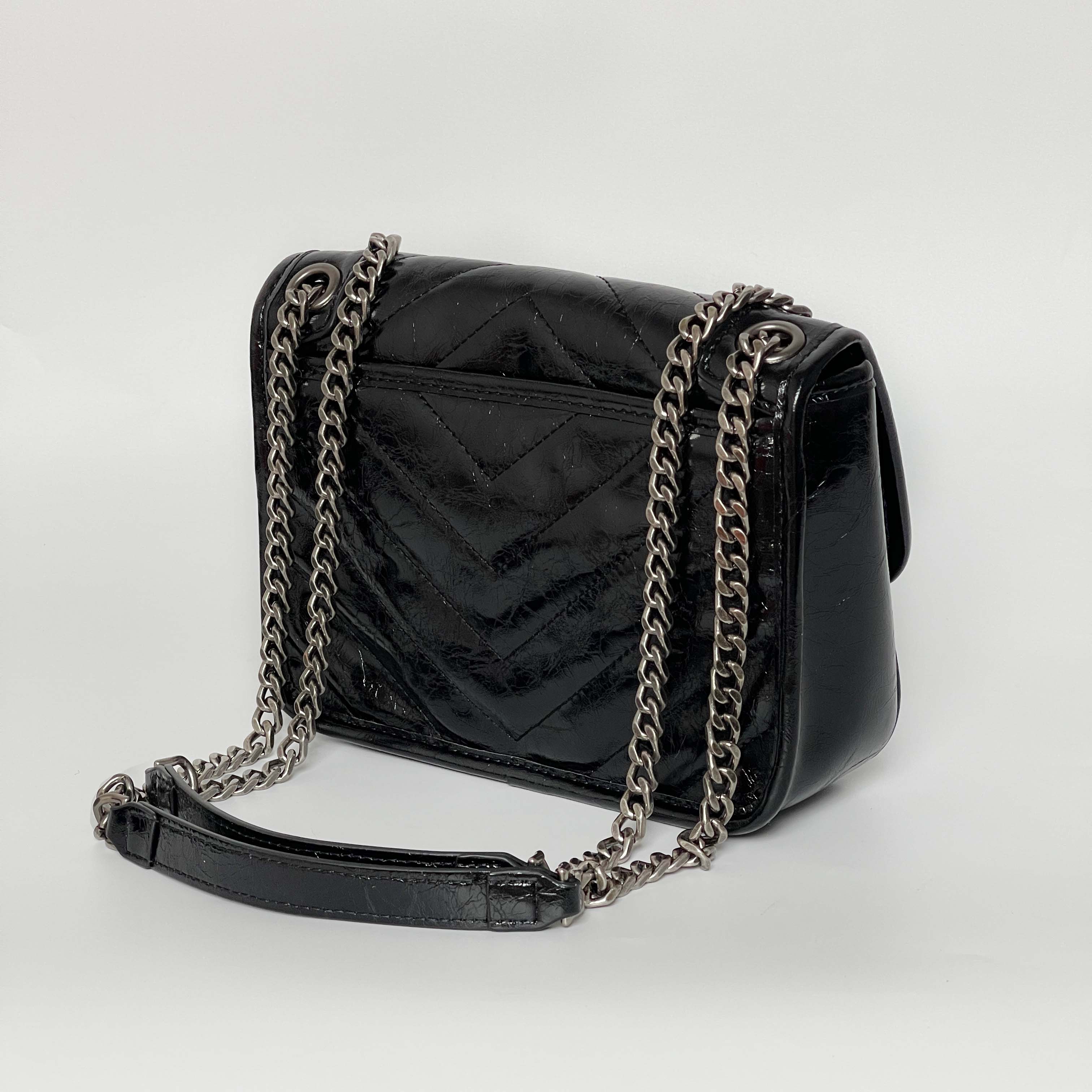 qq·秋冬新款单肩斜挎流浪包轻奢油蜡皮托特包115