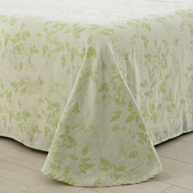 【床单】全棉色织提花超柔双层纱240x250cm床单柔软透气防滑双面