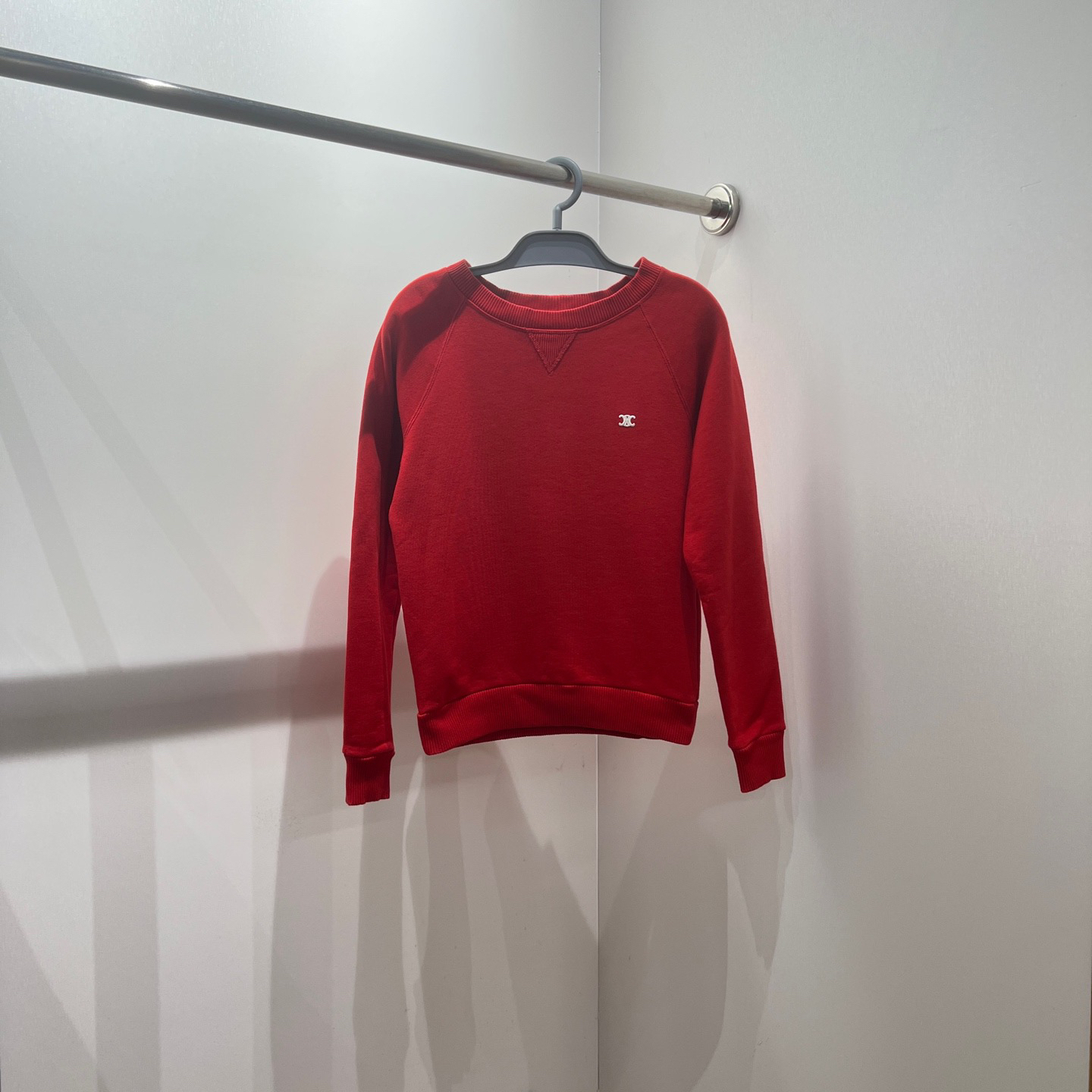 99新 Celine/思琳 dec343 女士经典凯旋门红卫衣 xs码 棉