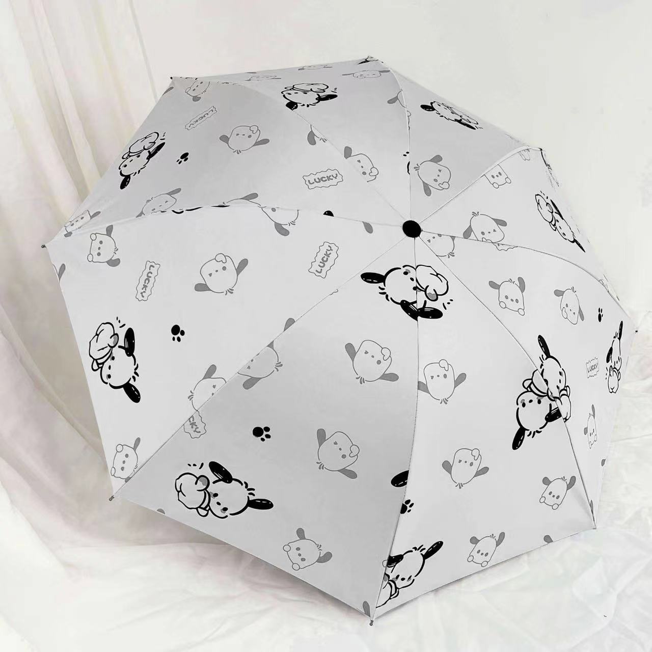 手动帕恰狗雨伞遮阳学生防晒可爱卡通晴雨两用紫外线太阳伞超萌