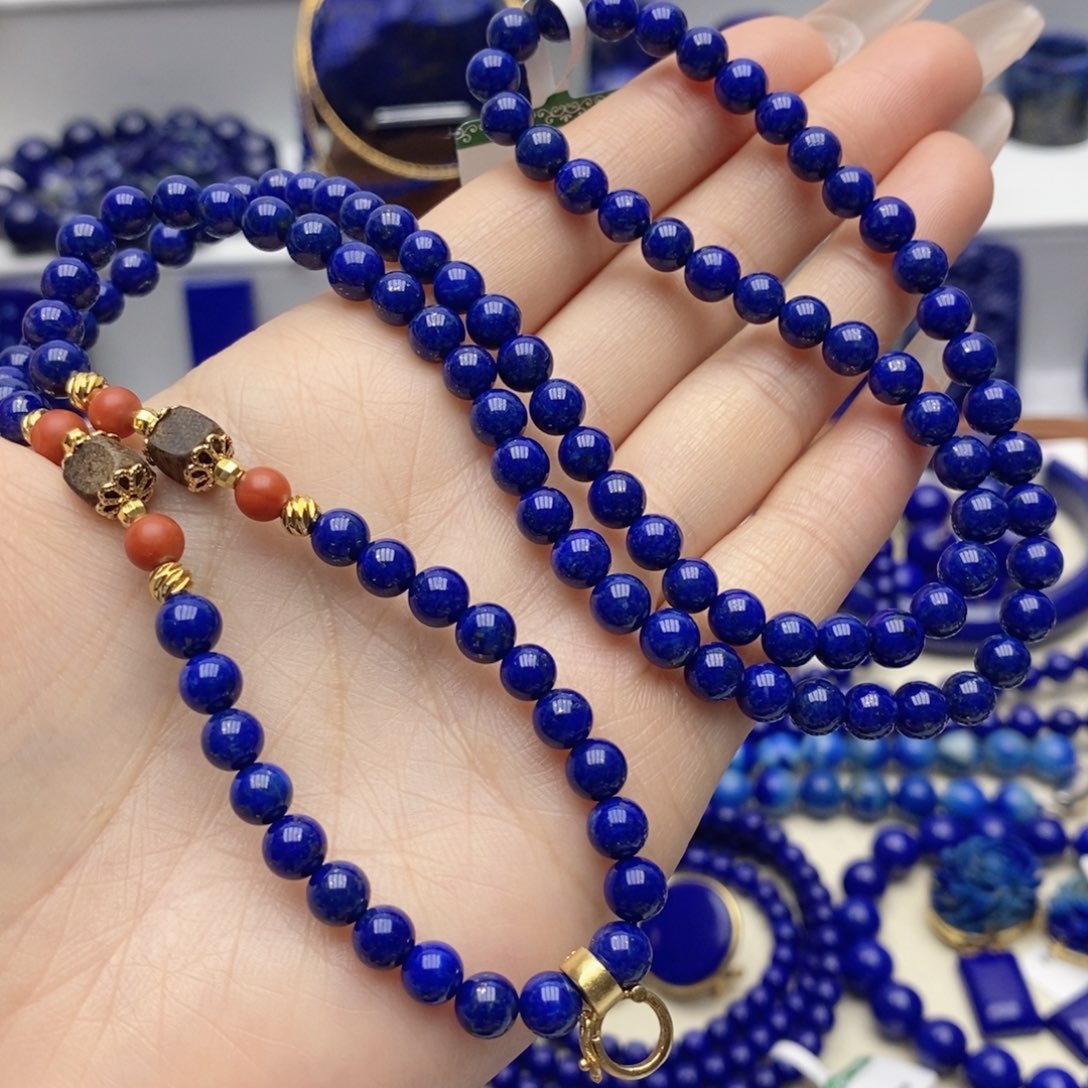 青金石未镶嵌颈饰万能毛衣链68厘米