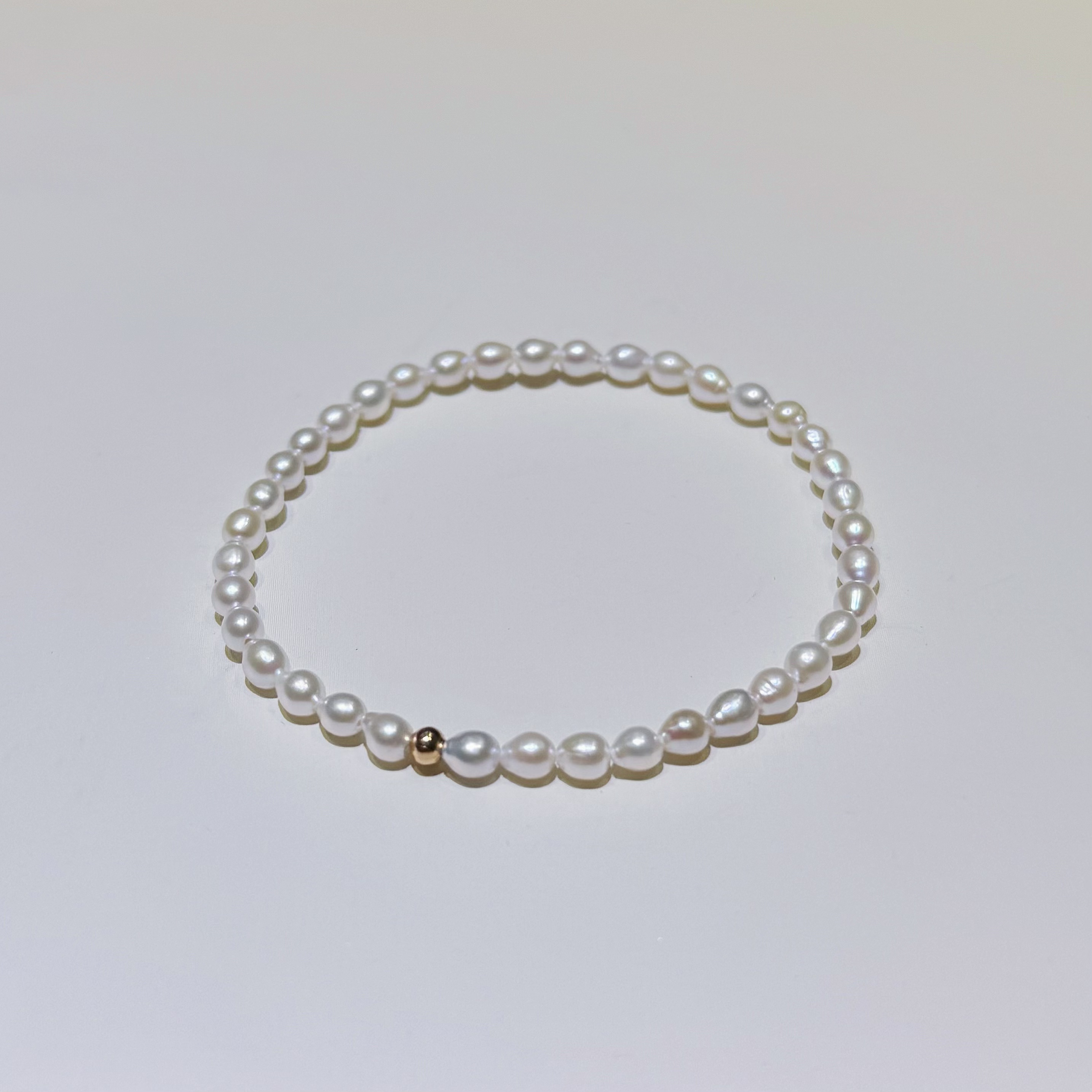 【星河】3-4mm淡水珍珠手链轻奢百搭白色小米珠珍珠饰品 DSL00873