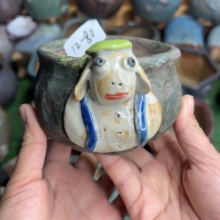 陶瓷12-80花盆小鹿