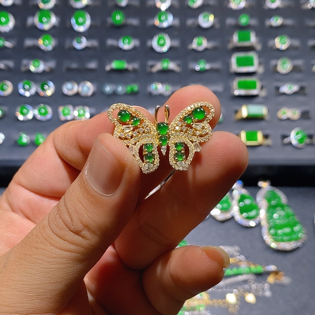 翡翠银S925镶嵌颈饰