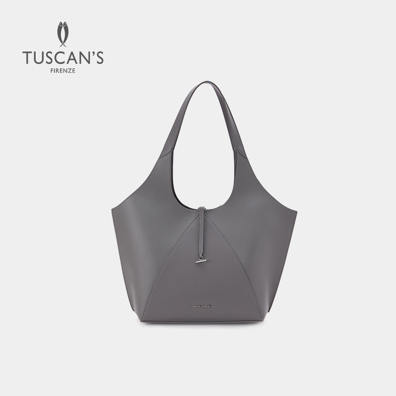TUSCAN'S时代SS25新款牛皮荔枝纹单肩手提包斜挎子母包